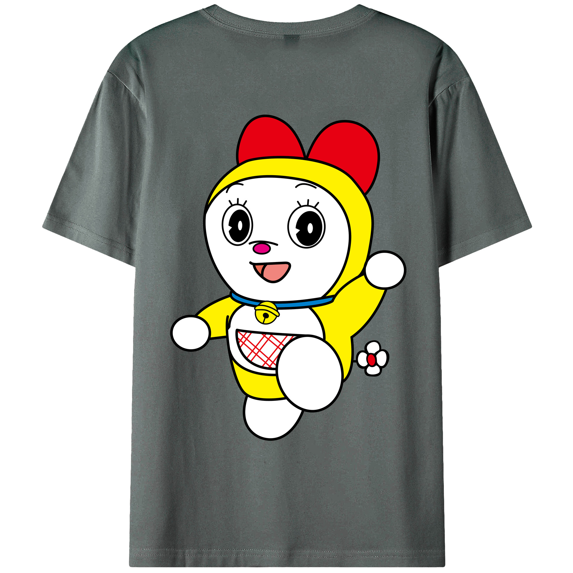 （画像用） ドラえもん ドラミ Doraemon Dorami 綿100％ メンズ半袖Tシャツ（バックプリント） 通気性